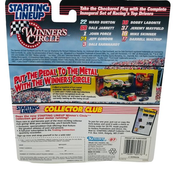 Vintage Starting Lineup Jeff Gordon Figure Winners Circle 1997 With Card New - Picture 2 of 10